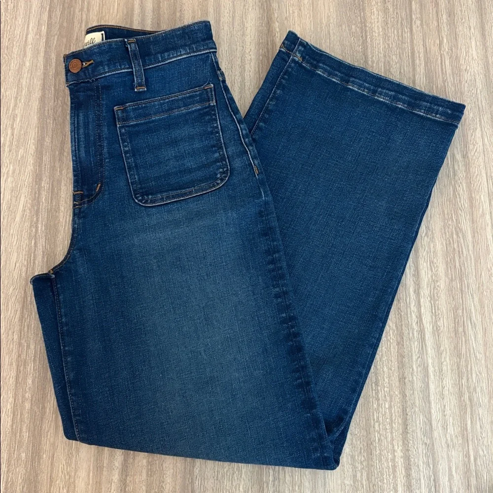 Madewell Emmett Wide Leg Jeans Women’s Size 26 Dark Wash - Picture 2 of 7